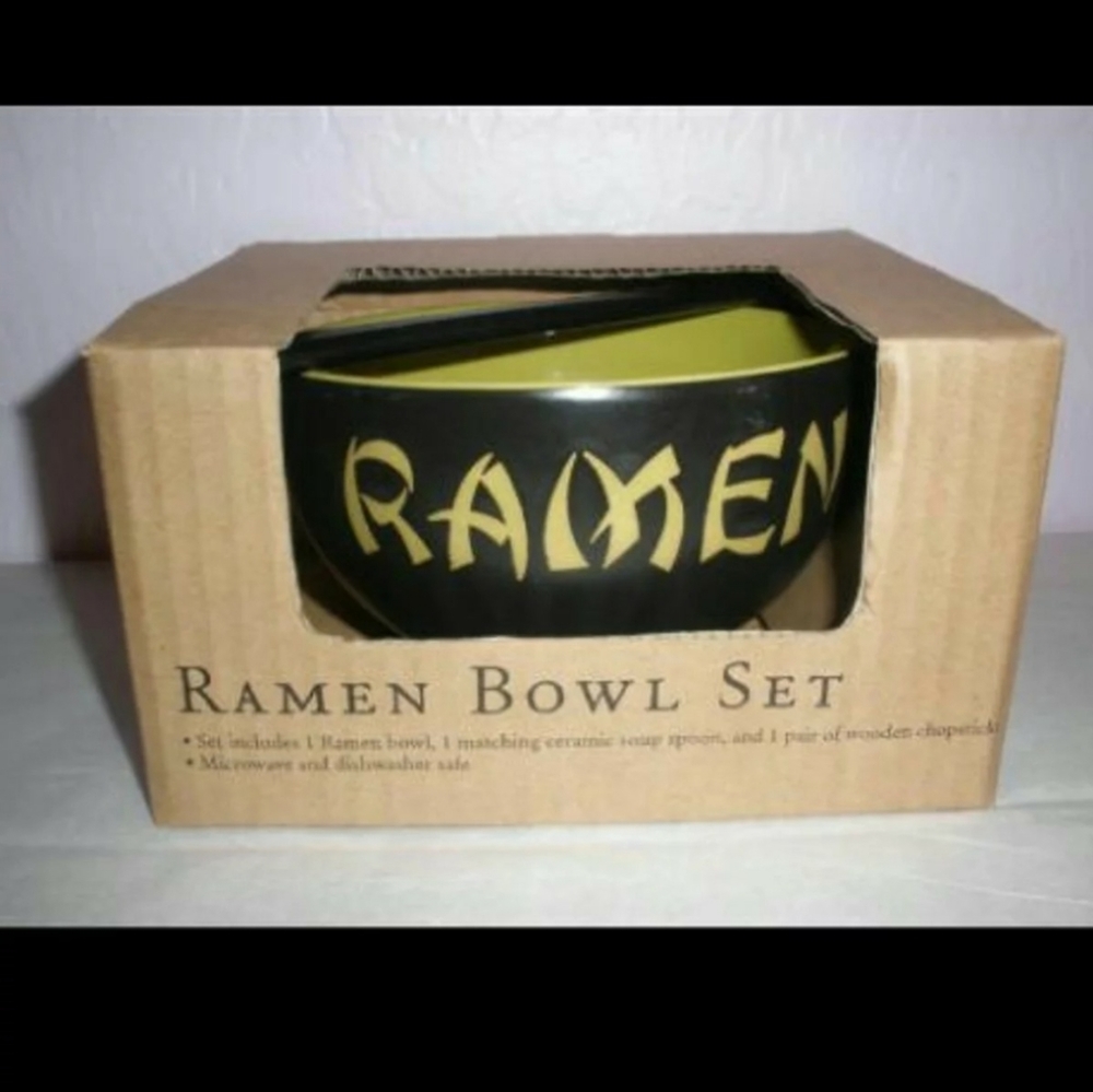Ramen Noodle Bowl Set Green